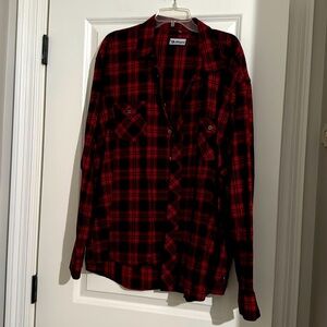 Mojo sportswear company red plaid flannel type shirt. Size 2XL 100% cotton 
EUC
